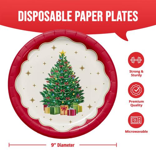 Sparkling Spruce 9in Paper Plate 8ct