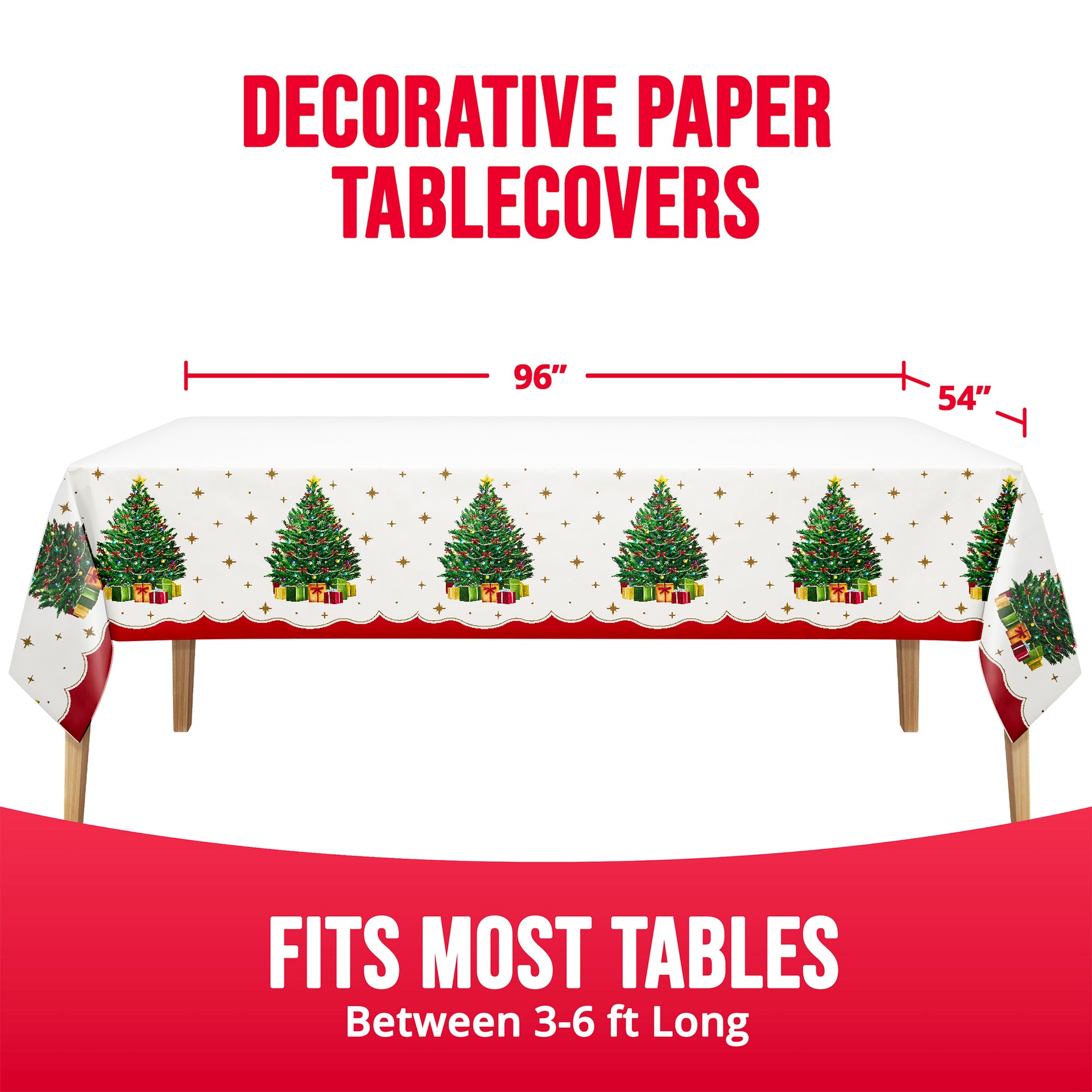Sparkling Spruce Paper Rectangle Table Cover