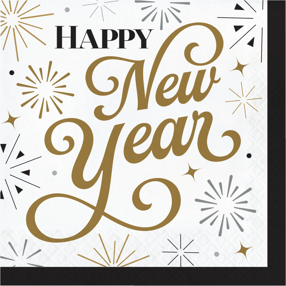 Dazzling New Year Lunch Napkins 16ct