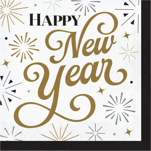 Dazzling New Year Lunch Napkins 16ct
