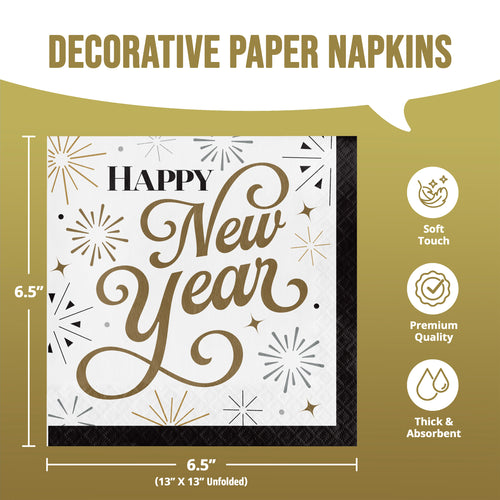Dazzling New Year Lunch Napkins 16ct