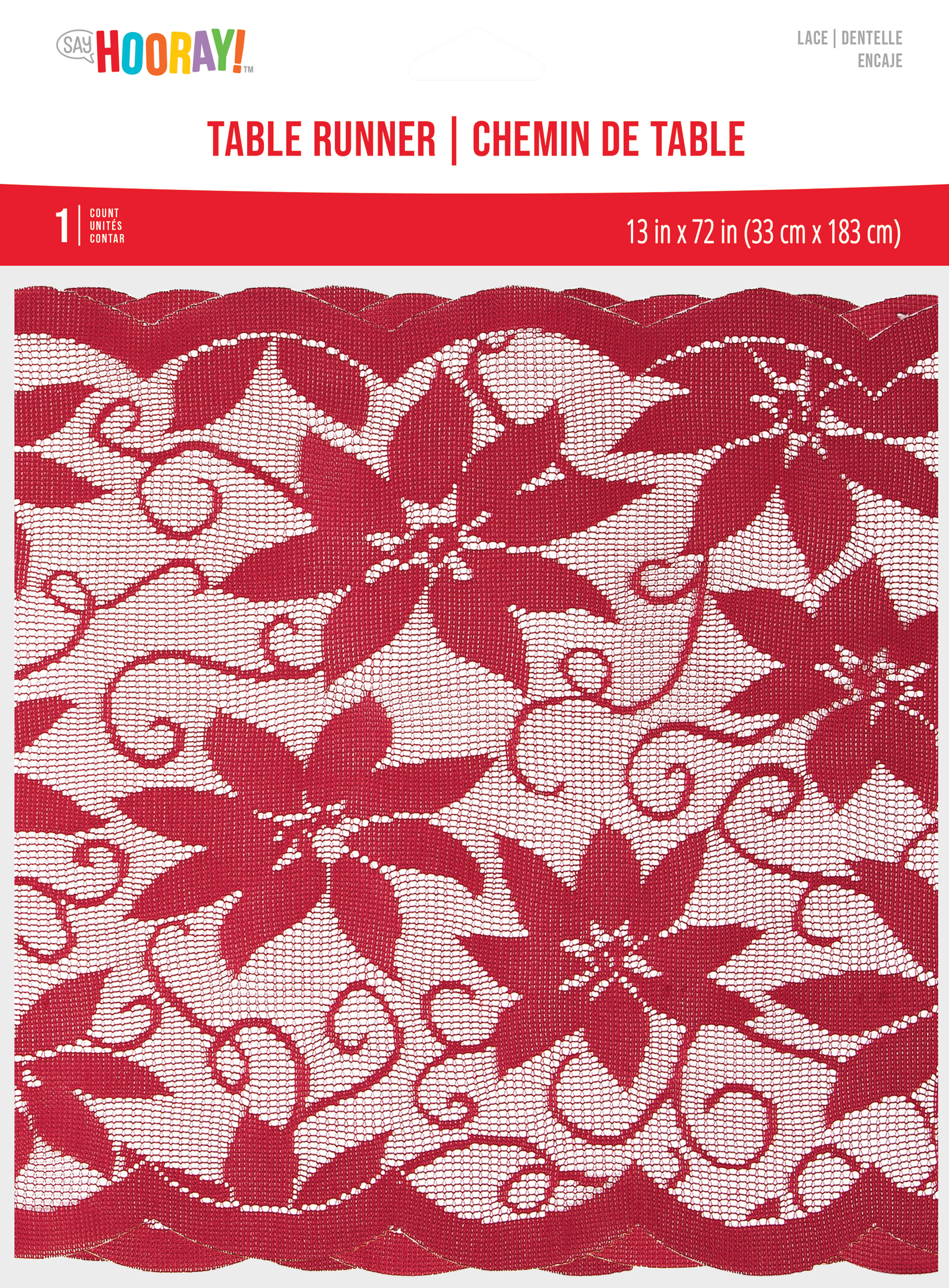 Red Christmas Table Runner