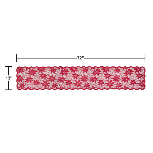Red Christmas Table Runner