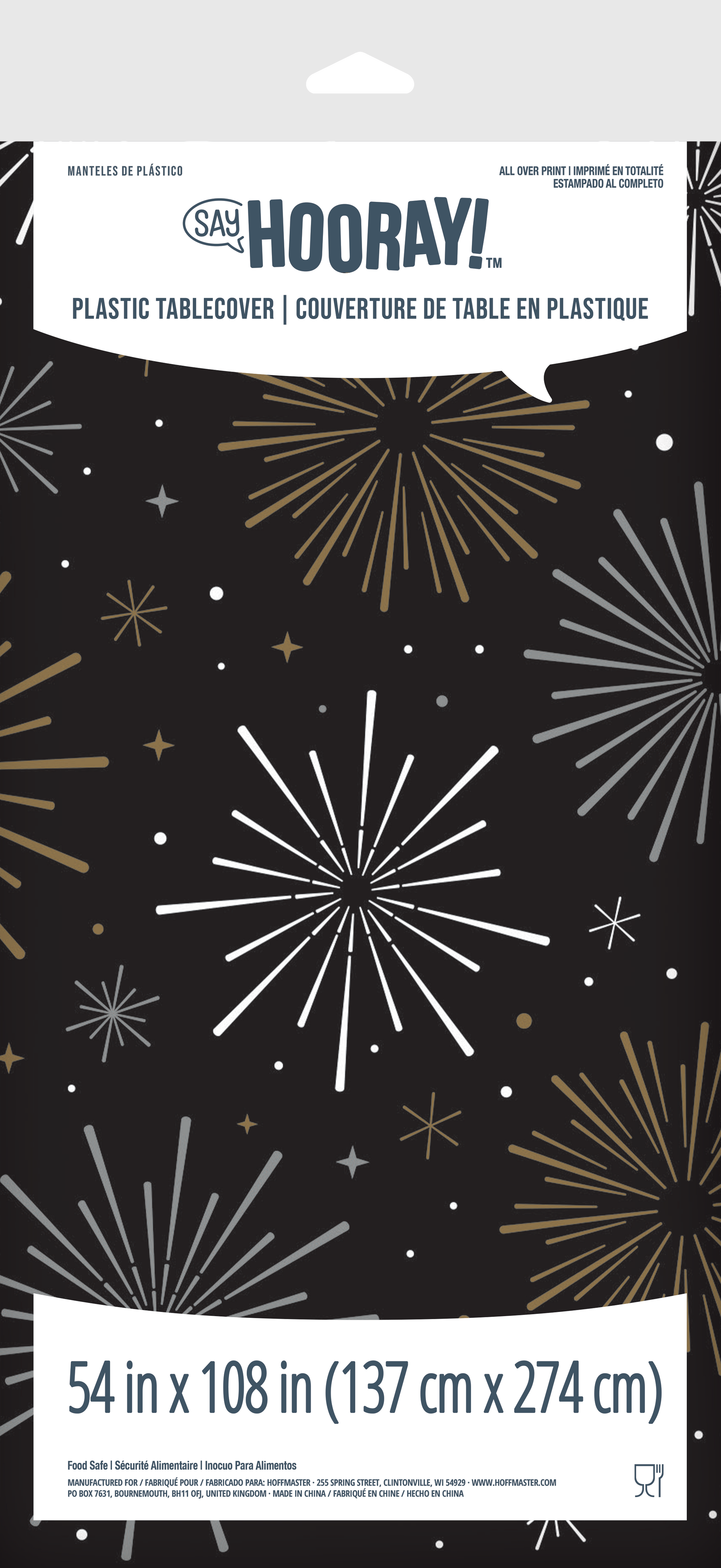 Dazzling New Year Plastic Table Cover