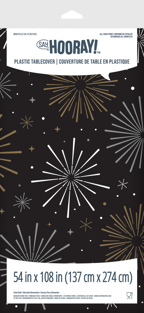 Dazzling New Year Plastic Table Cover