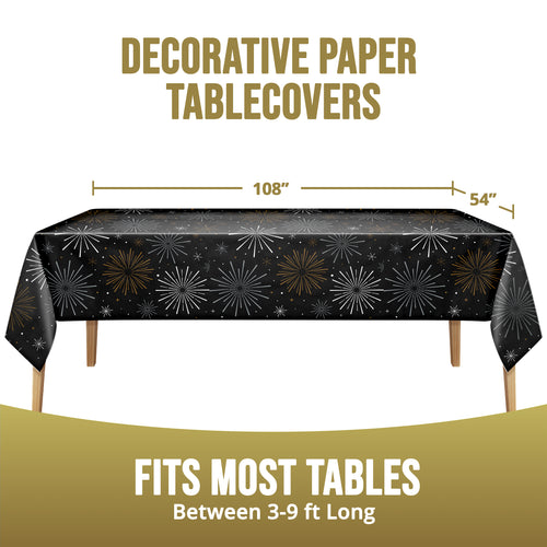 Dazzling New Year Plastic Table Cover