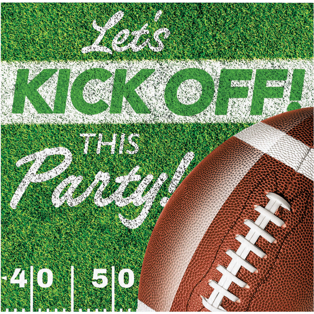 Fan Zone Let's Kickoff Beverage Napkins 16ct