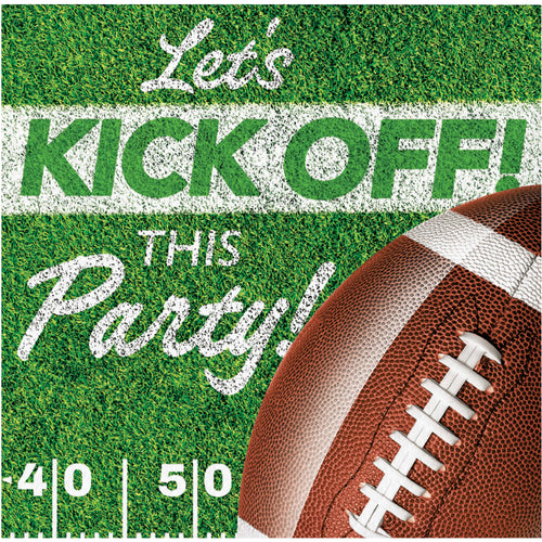 Fan Zone Let's Kickoff Beverage Napkins 16ct