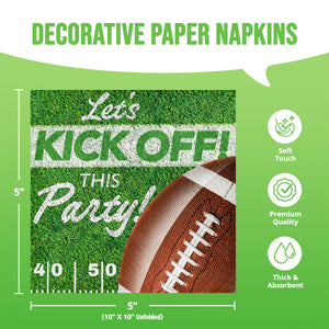 Fan Zone Let's Kickoff Beverage Napkins 16ct