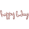 HAPPY BDAY BIRTHDAY ROSE GOLD SCRIPT PHRASE