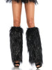 FURRY LUREX LEG WARMERS