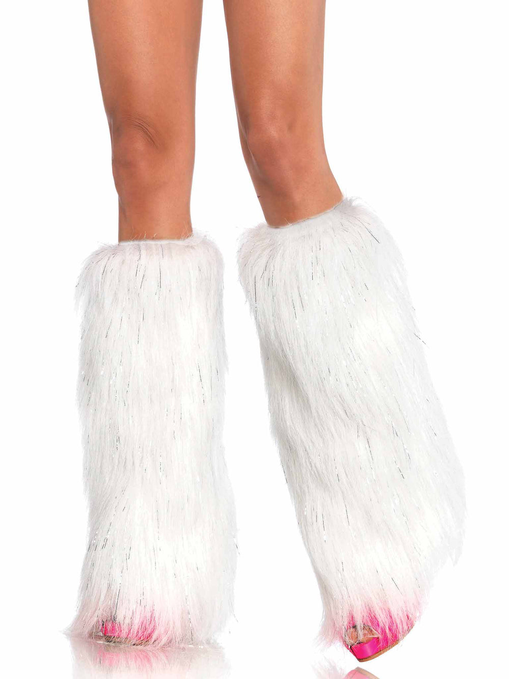 FURRY LUREX LEG WARMERS
