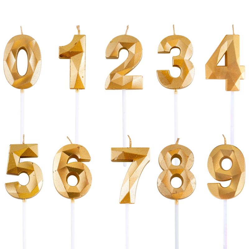 Gold Number Candles | Numbers