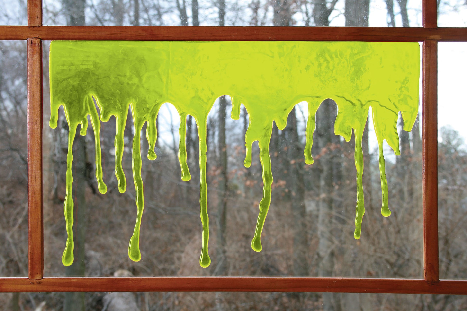 3D Alien Ooze Drip Window Décor