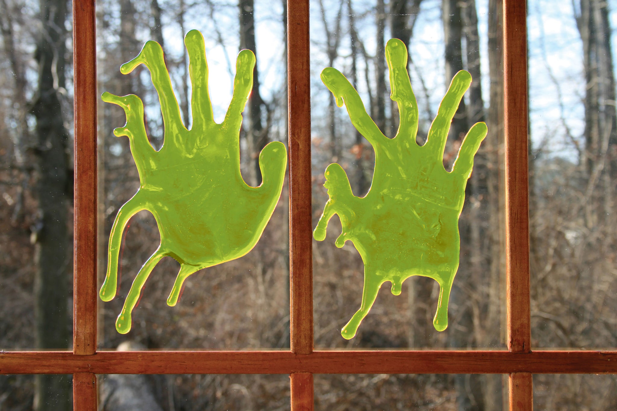 3D Alien Ooze Drip Window Décor
