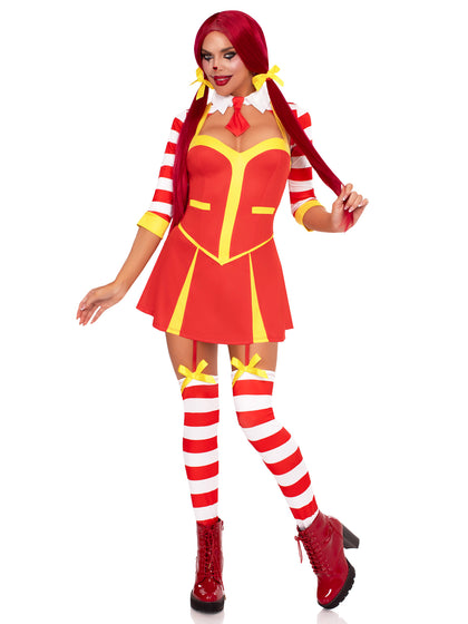 3 PC Ketchup Clown Costume