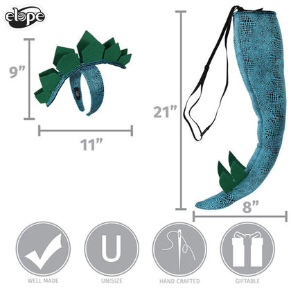 Dinosaur Headband and Tail Kits - Blue Stegosaurus