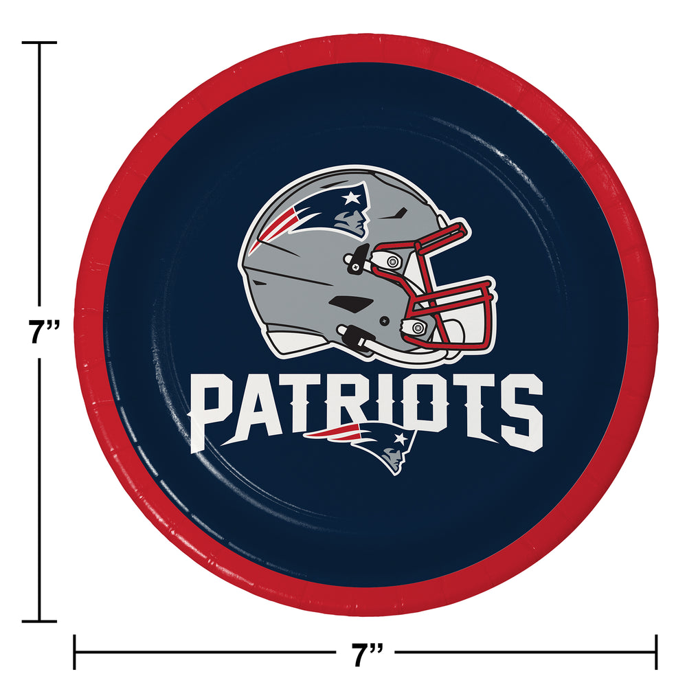 New England Patriots 7in Paper Plates 8ct