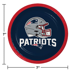 New England Patriots 7in Paper Plates 8ct