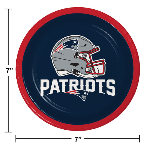 New England Patriots 7in Paper Plates 8ct