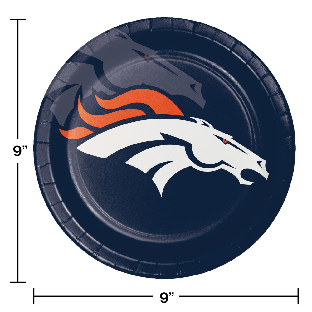Denver Broncos 9in Paper Plates 8ct