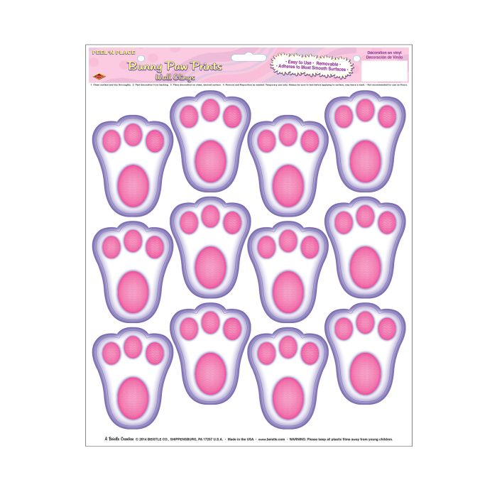 Bunny Paw Prints Peel 'N Place