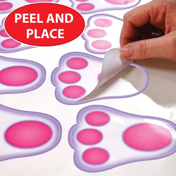 Bunny Paw Prints Peel 'N Place