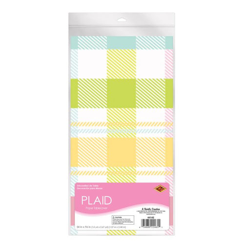 Plaid Paper Tablecover