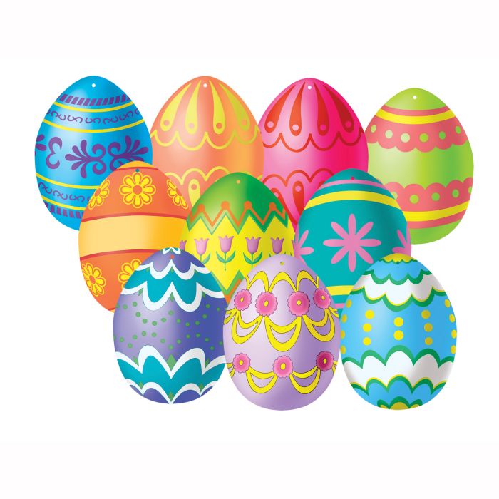 Mini Easter Egg Cutouts 10ct