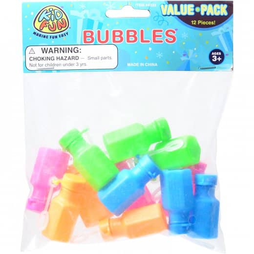 Neon Party Favor Bubbles 12ct