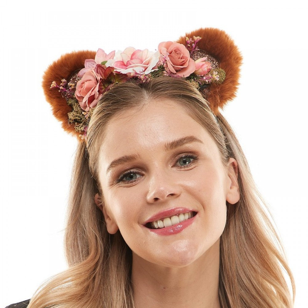 Fairy Flower Bear Ears Headband