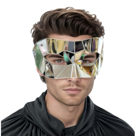 Polygon Silver Mirror Mask