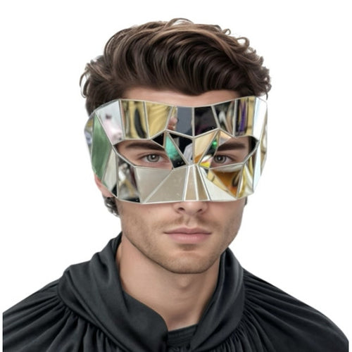 Polygon Silver Mirror Mask