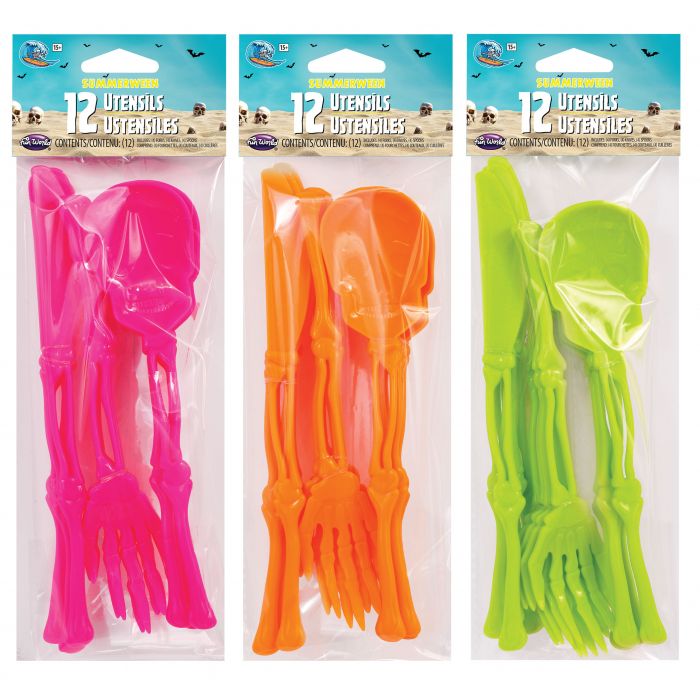 Funny Bones Knife/Fork/Spoon - 12 PC Set