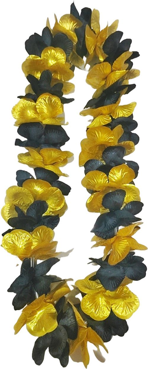 48" Black and Gold Lei