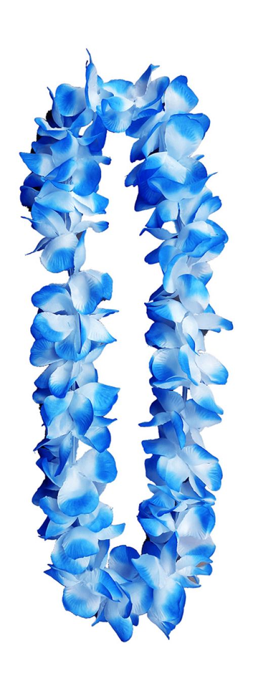 48" Two Tone Lei - Blue