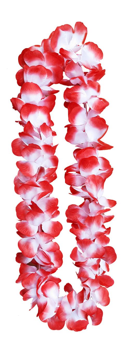 48" Two Tone Lei - Red