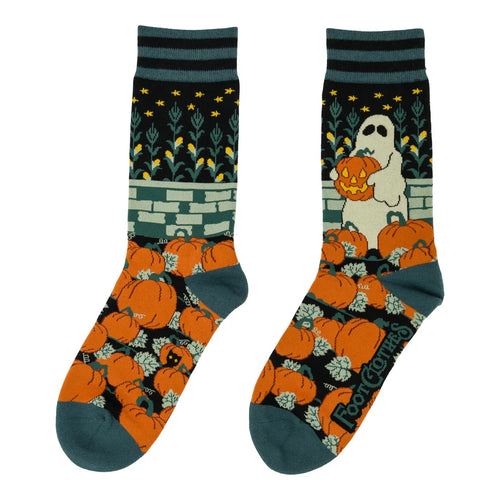Ghoulish Gourd Crew Socks