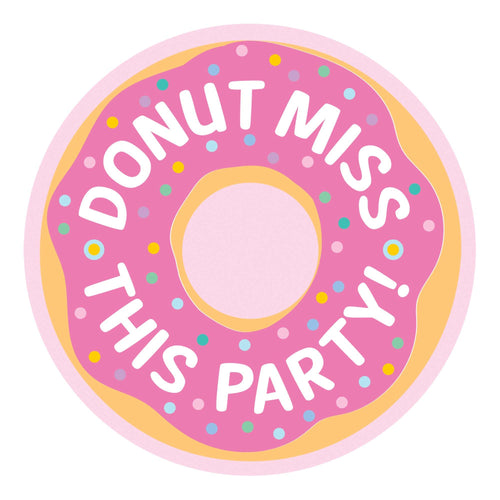 Donut Party Postcard Invitations