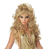blonde curly wig with bangs
