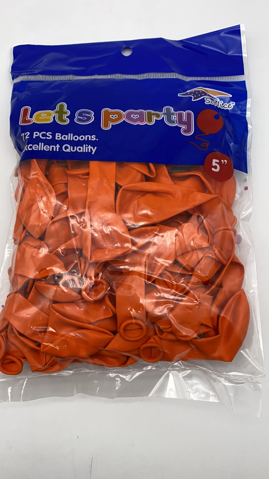 5" Latex Balloons 72pcs/bag | Orange