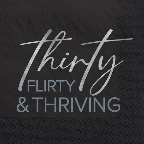 Hello Thirty Beverage Napkins 16ct