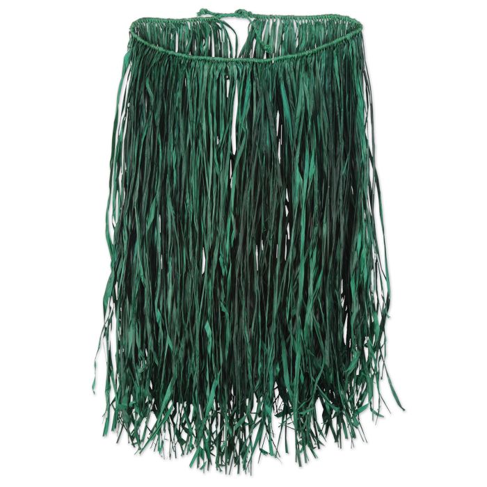 Adult Raffia Hula Skirt | Green