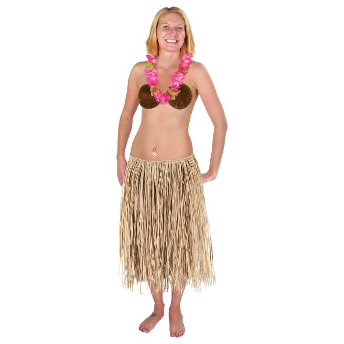 Adult Raffia Hula Skirt | Natural
