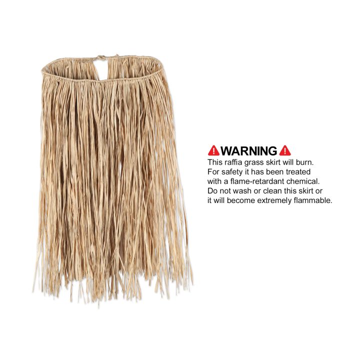 Adult Raffia Hula Skirt | Natural