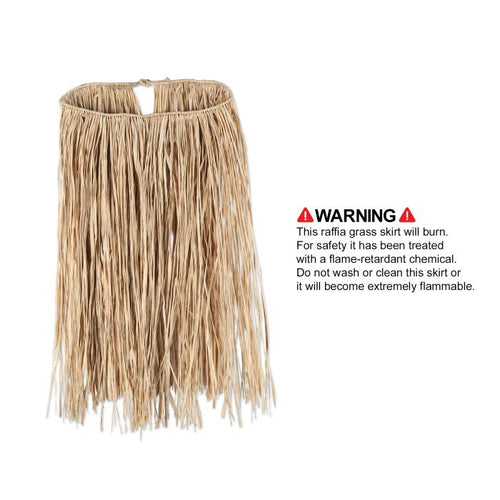 Adult Raffia Hula Skirt | Natural