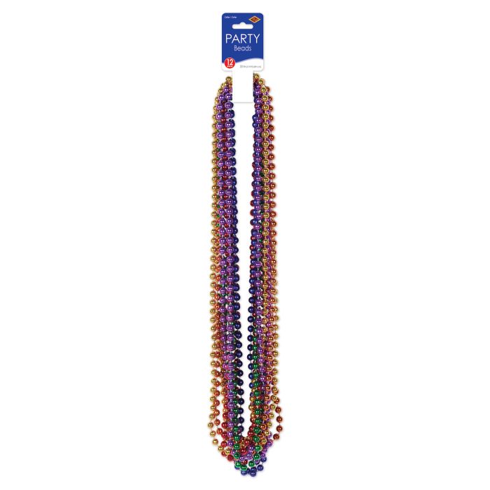 Assorted Party Beads - Small Round 12ct