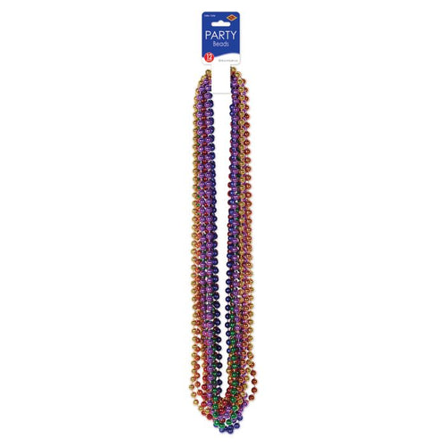 Assorted Party Beads - Small Round 12ct
