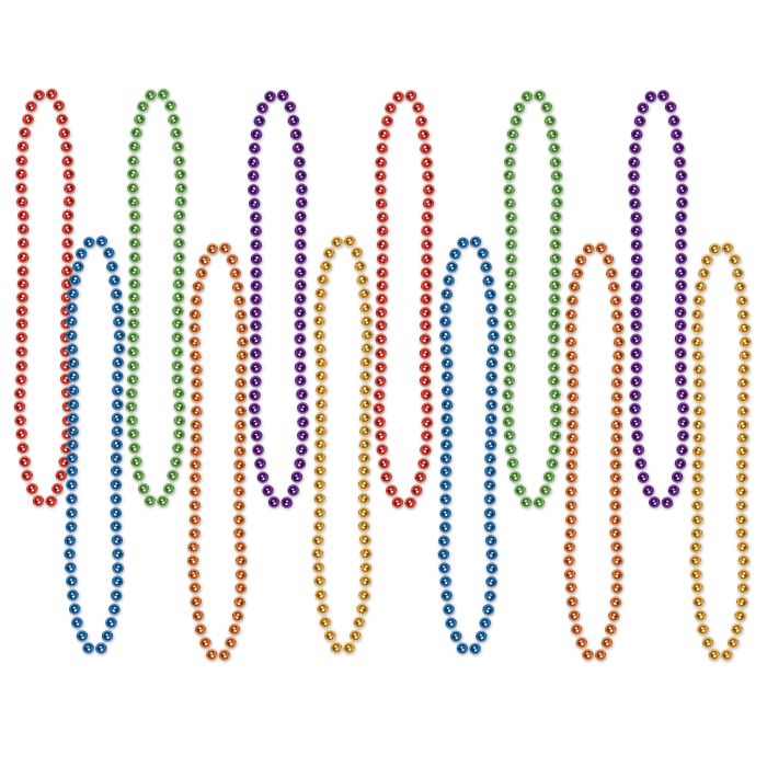 Assorted Party Beads - Small Round 12ct