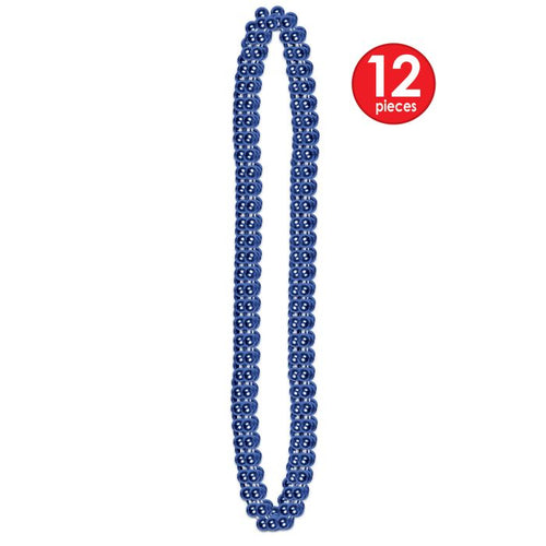 Blue Party Beads - Small Round 12ct